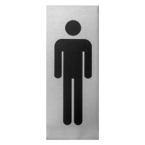 Aluminium pictogram 'Heren' rechthoekig