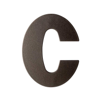 Dark blend letter C plat, 110 mm