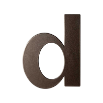 Dark blend letter D plat, 110 mm