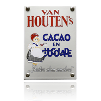 NK-22-HO emaille reclamebord 'Van Houten Cacao en Chocolade'