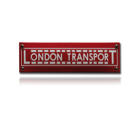 TR-31 emaille trein en tram bord 'London transport'