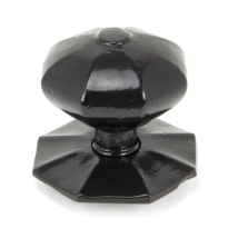 Wardlo deurknop binnenknop 82mm/ rozet 95mm smeedijzer zwart