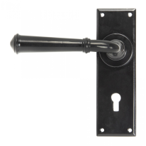 Wardlo deurkruk op schild 152x48mm BB57 smeedijzer zwart