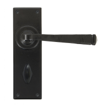 Wardlo deurkruk op schild 152x48mm WC57 smeedijzer zwart