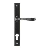 Wardlo deurkruk op schild 242x32mm PC92 smeedijzer zwart