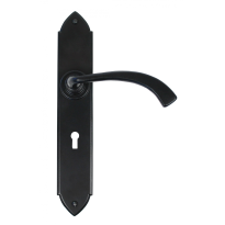 Wardlo deurkruk op schild 248x44mm PC57 smeedijzer zwart