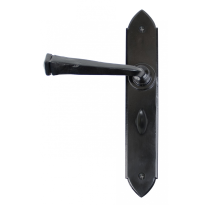 Wardlo deurkruk op schild 248x44mm WC57 smeedijzer zwart