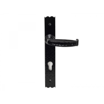 Wardlo deurkruk op schild 265x32mm PC92 smeedijzer zwart