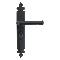 Wardlo deurkruk op schild 273x40mm WC57 smeedijzer zwart