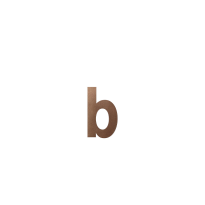 Huisnummer toevoeging letter 'b' Bronze blend, 156 mm