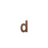 Huisnummer toevoeging letter 'd' Bronze blend, 156 mm