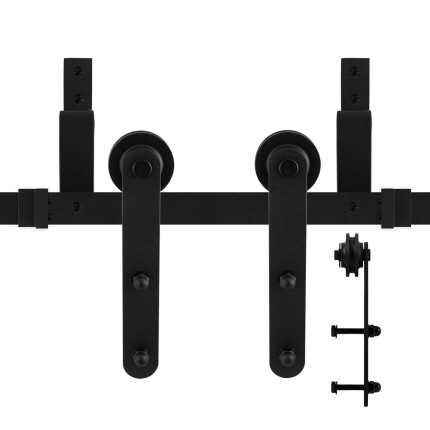 GPF0557.61 dubbel schuifdeursysteem Varsi zwart 200 cm